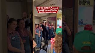 President Donald J. Trump Meets With Locals At The Machine Shed In Iowa.