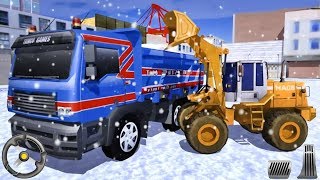 Loader Dump Truck Winter Sim - Driving Construction Vehicles | Android Gameplay screenshot 2