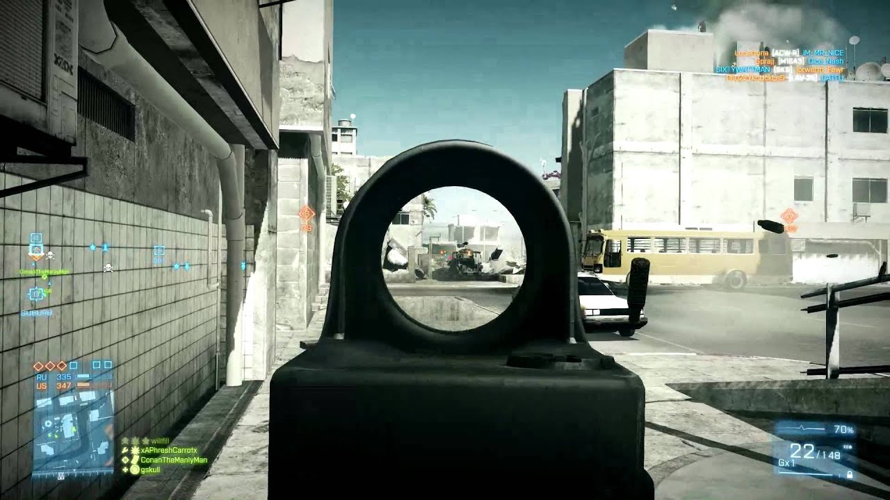 Battlefield 3 Close Quarters DLC Weapons ACW-R Gameplay HD 1080p