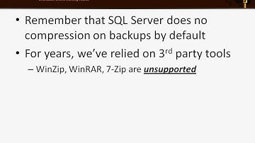 Backup Compression and Security