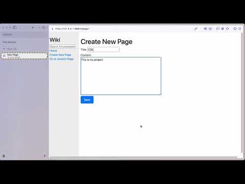 CS50 Web Project 1- Wiki/Encyclopedia