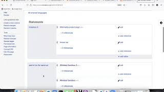 Wikidata Sandbox items - VanderBot (LD4)