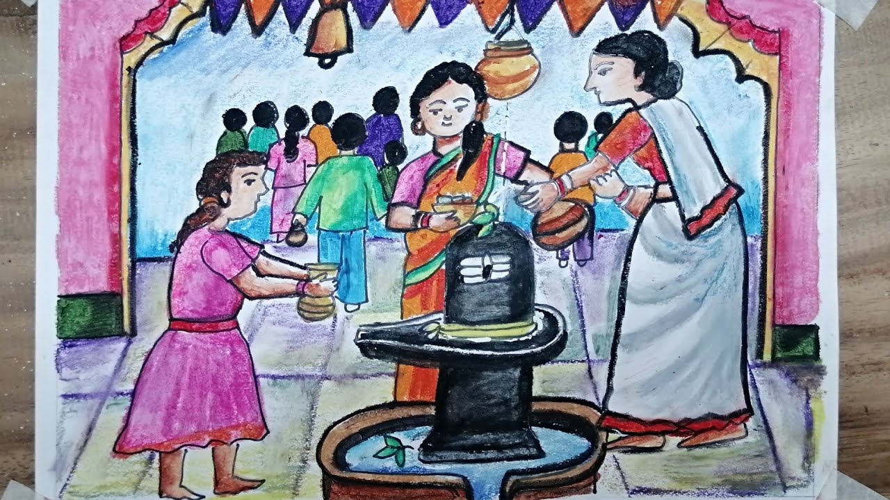 Free Vector | Hand draw hindu lord shiva sketch for indian god maha shivratri  festival background