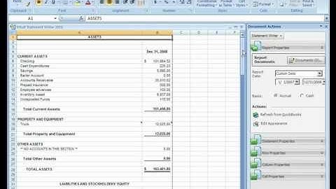 Exporting Financial Statements to Excel