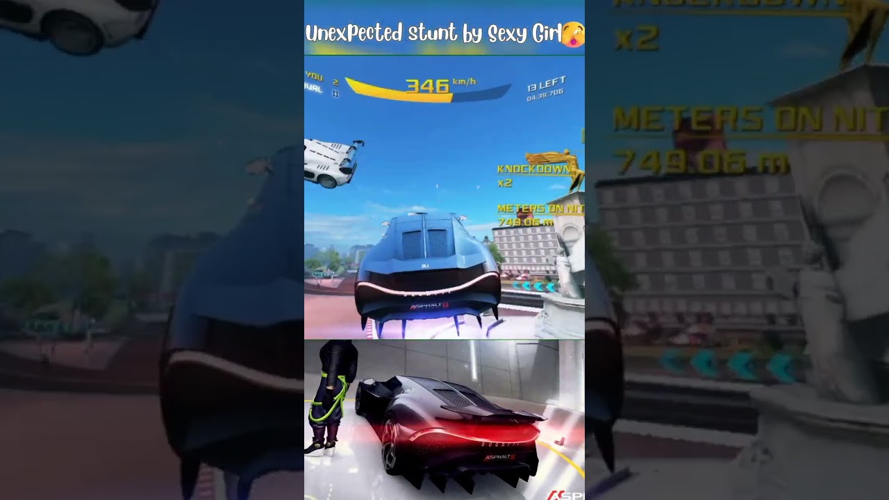 Unexpected stunt by Sexy Girl in game🤪🤭🙈 