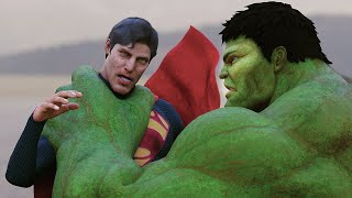 HULK vs SUPERMAN - The Fight...The FART ( DC vs MARVEL SUPERHEROES )