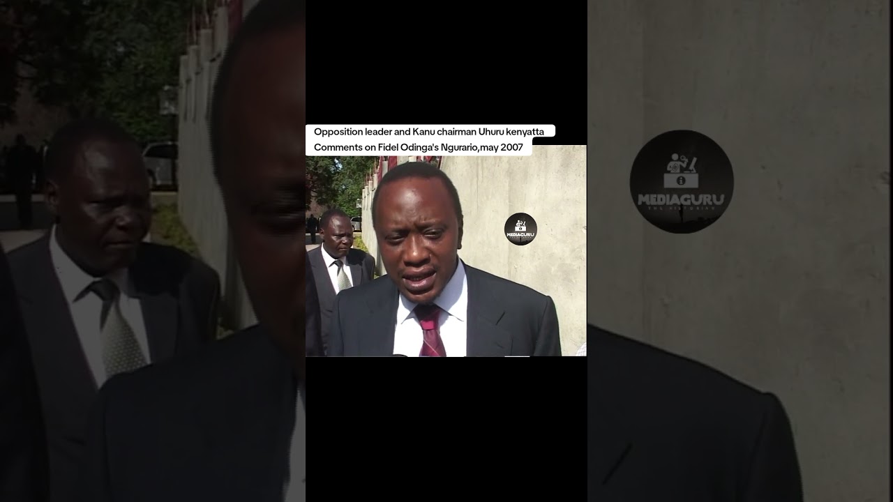 Opposition leader and Kanu chairman Uhuru kenyatta Comments on Fidel Odinga's Ngurario,may 2007