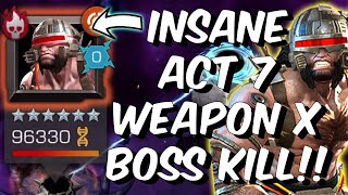 INSANE Wolverine Weapon X Act 7 Boss Takedown & Aspect of War Path - Marvel Contest of Champions