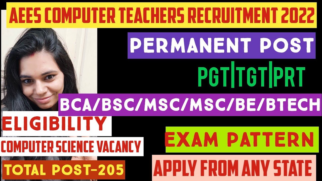 AEES COMPUTER TEACHER RECRUITMENT 2022 PGT TGT PRT PERMANENT