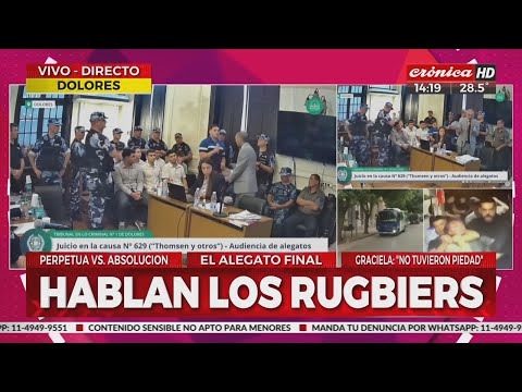 Thomsen se quebró y todos los rugbiers pidieron disculpas al final del juicio de Fernando Báez Sosa