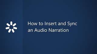 How to Insert and Sync an Audio Narration
