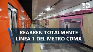 Línea 1 del Metro CdMx reanuda operación en todas las estaciones