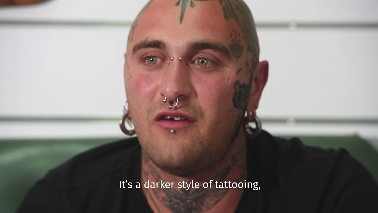 S01E05 Justin Borg Man with face tattoos - YouTube