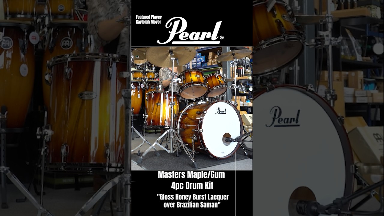 Pearl Exotic Maple Gum 4pc Drum Kit - YouTube