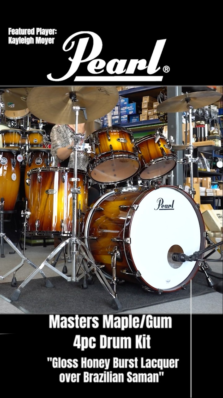 Pearl Exotic Maple Gum 4pc Drum Kit - YouTube