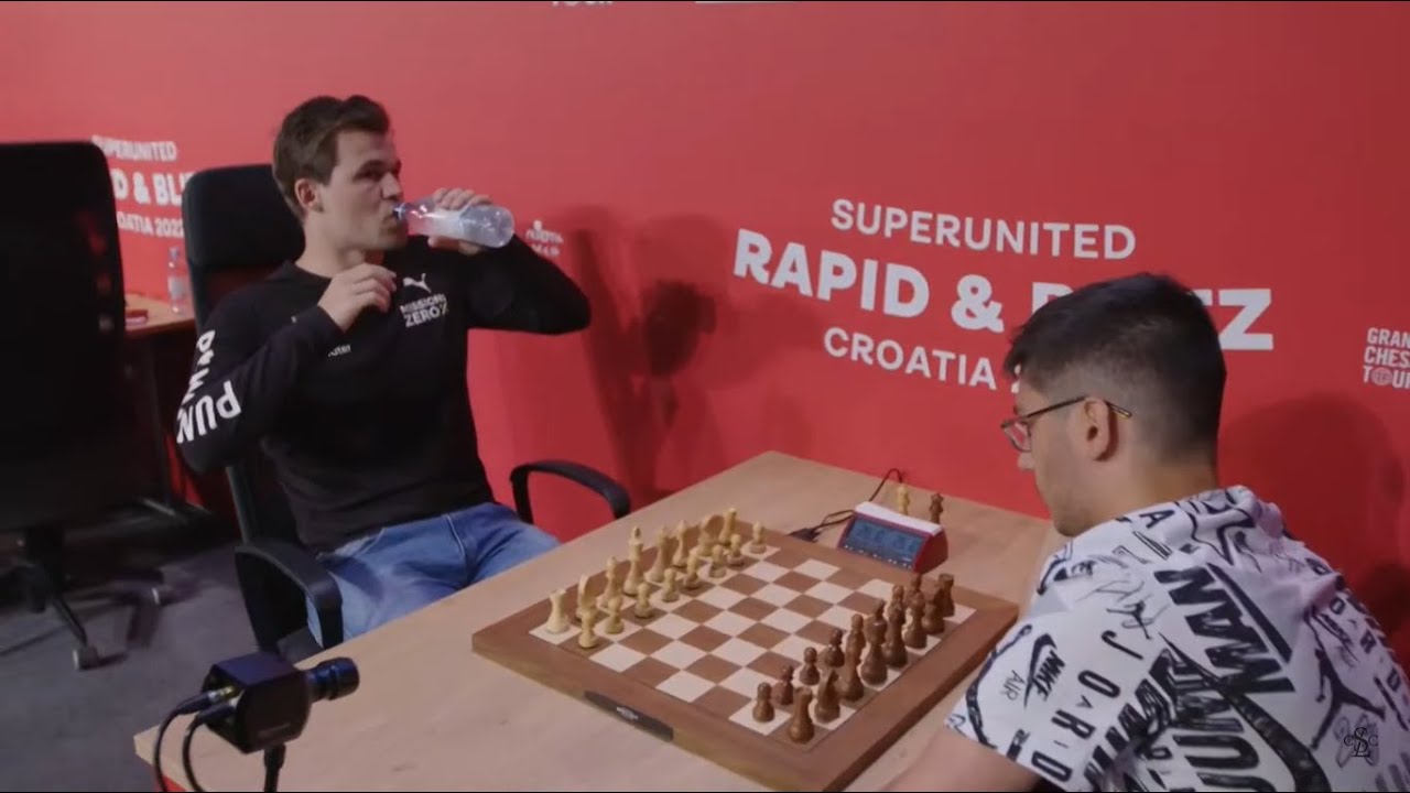 Carlsen vs. Firouzja's Banter Blitz Cup Side-by-Side