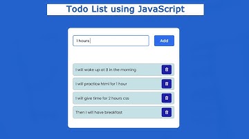 How to Make a Todo List using JavaScript | Todo List JavaScript