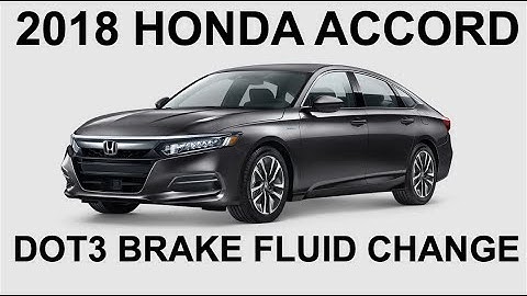2018 Honda Accord Brake Fluid Change - DOT3