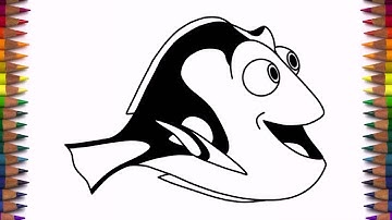 How to draw Dory from Finding Dory