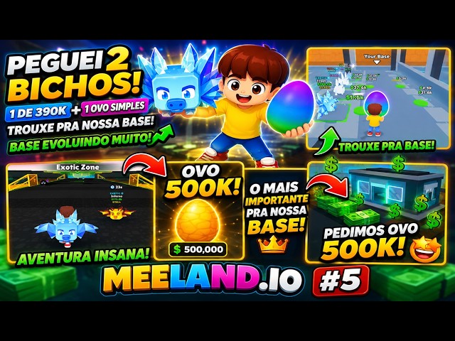 PEGUEI 2 BICHOS E UM OVO DE 500K NO Meeland.io 😱 O MAIS IMPORTANTE PRA BASE! (#5)