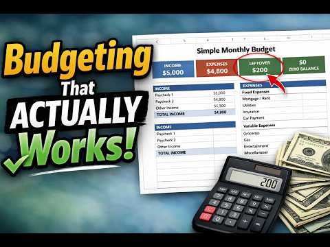 Simple Monthly Budget in Google Sheets (Zero-Based Budget Walkthrough)