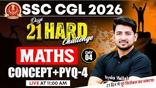 SSC CGL Maths Classes 2026 | SSC CGL Maths Concepts and PYQs - 04 | Maths By Ravinder Sir