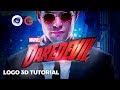 Cinema 4D + Photoshop Tutorial | Daredevil Logo 3D Super Fácil | Super Easy