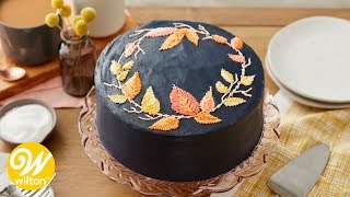 How to Make a Buttercream Embroidery Leaf Cake | Wilton