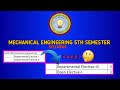 Mechanical Engineering Semester 5 Subjects #mechanicalengineering5thsemestersubjects