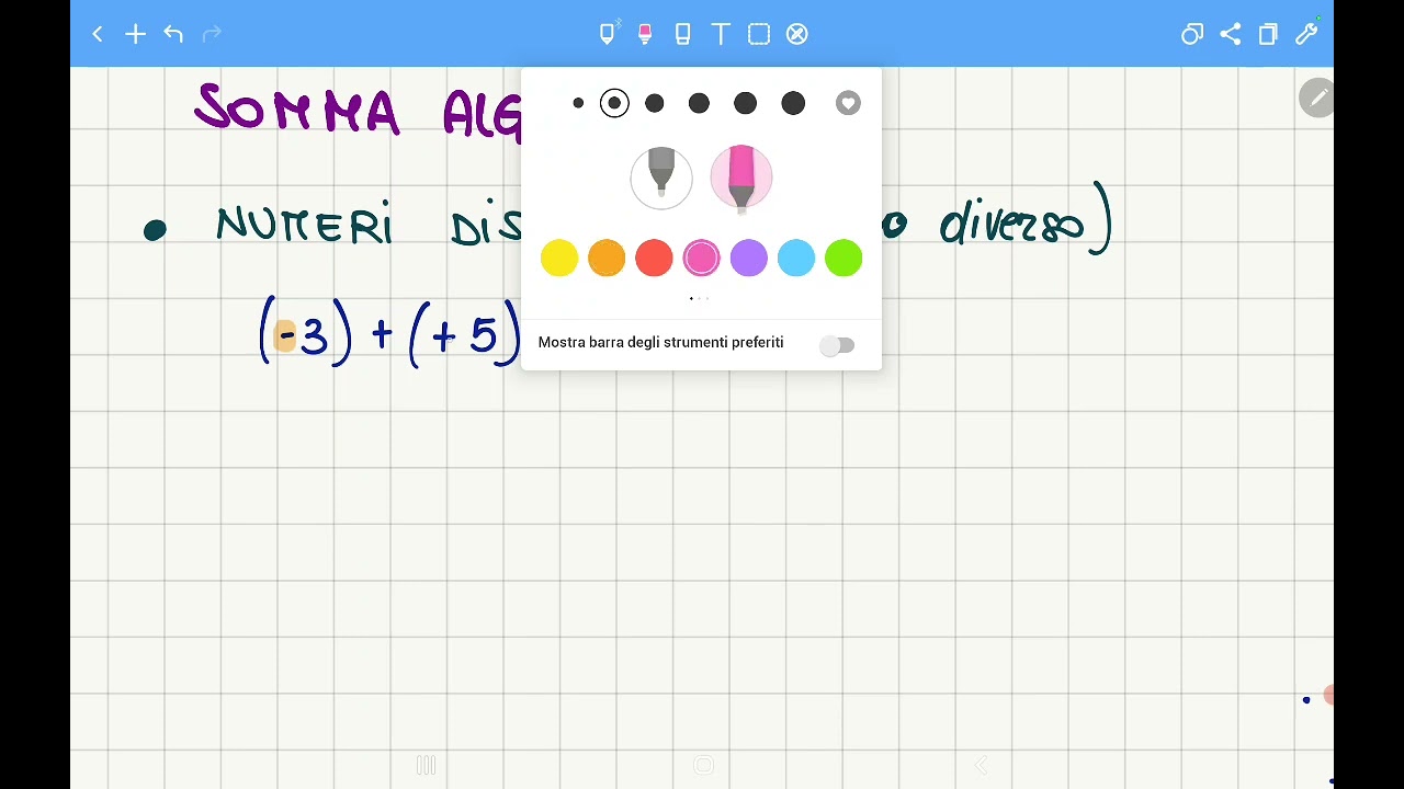 SOMMA ALGEBRICA TRA NUMERI CONCORDI DISCORDI OPPOSTI