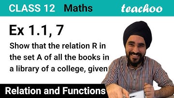 Ex 1.1, 7 - Relation R in set A of all books in a library - Teachoo
