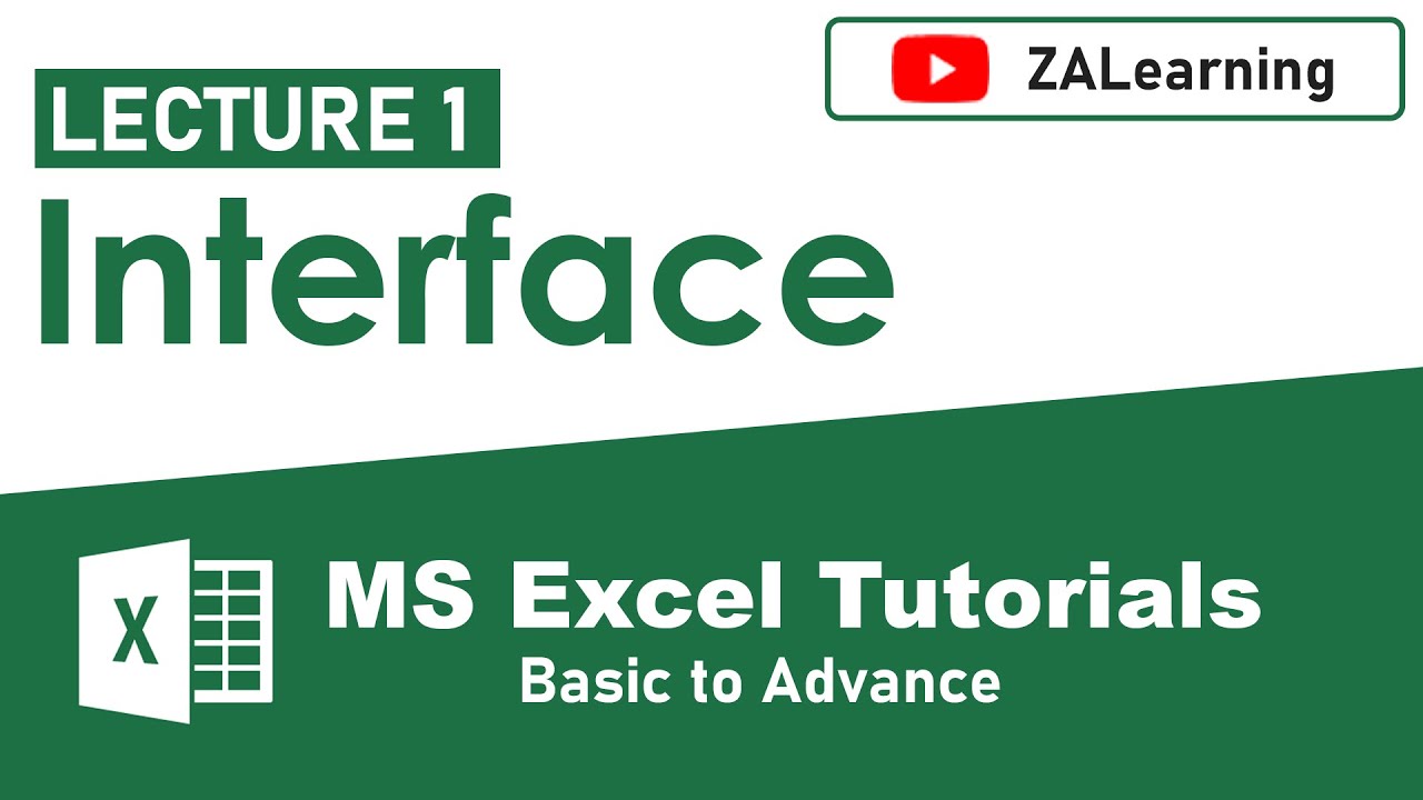 Lecture 1 - Interface - MS Excel Tutorials in Urdu / Hindi - YouTube