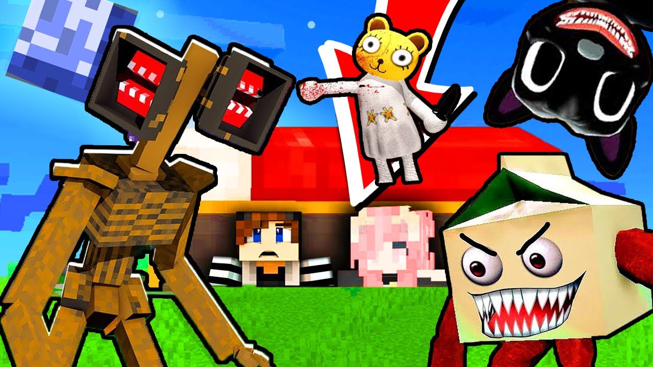 VŠECHNÁ SCP MONSTRA POD POSTELÍ NOOBA - MINECRAFT 3 RÁNO!