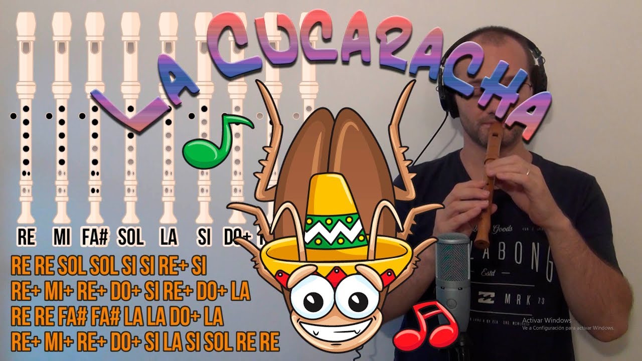 La Cucaracha para Flauta dulce - CANCION FACIL - Tutorial & Cover con