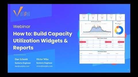 Variphy Webinar: How to build Capacity Utilization Widgets & Reports