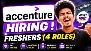 Accenture Hiring Freshers🔥 Multiple Roles | Open to All | Direct Test Hiring