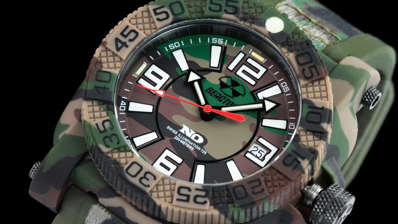 Reactor 73824 Gryphon Jungle Camo Strap Watch with 10 Yr Cell & Never ...