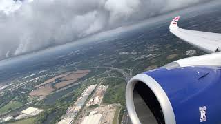 Powerful takeoff A350-1000 - London Heathrow - British Airways - 4K