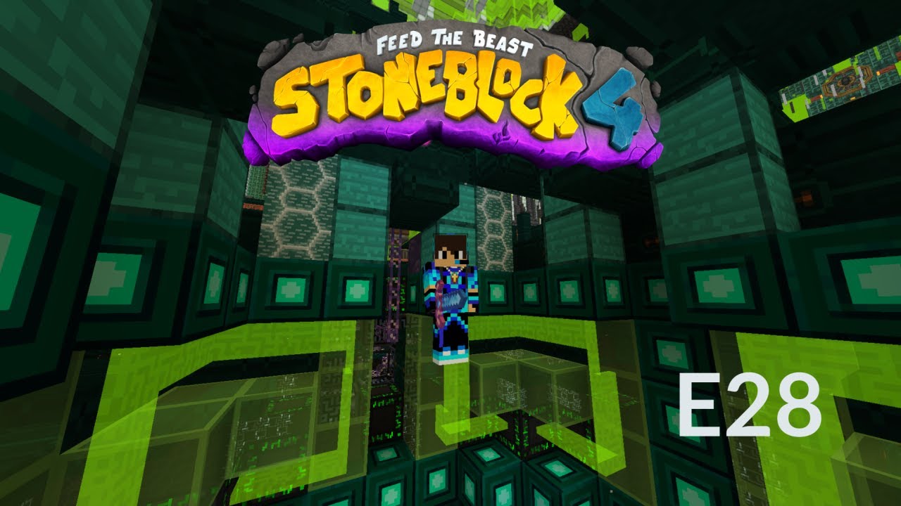 Stoneblock 4 E28 World Engine Upgrade and Mighty Ender Chicken !