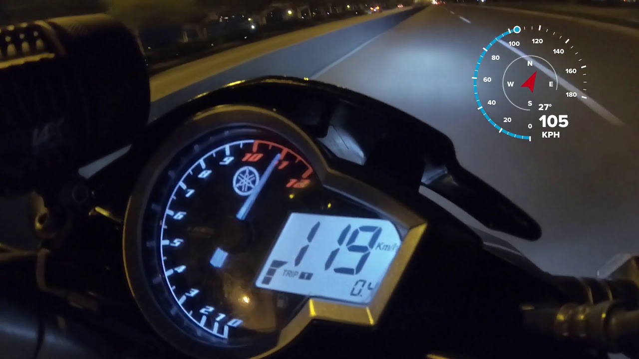 Yamaha Fz150i 62zz top speed GPS - YouTube