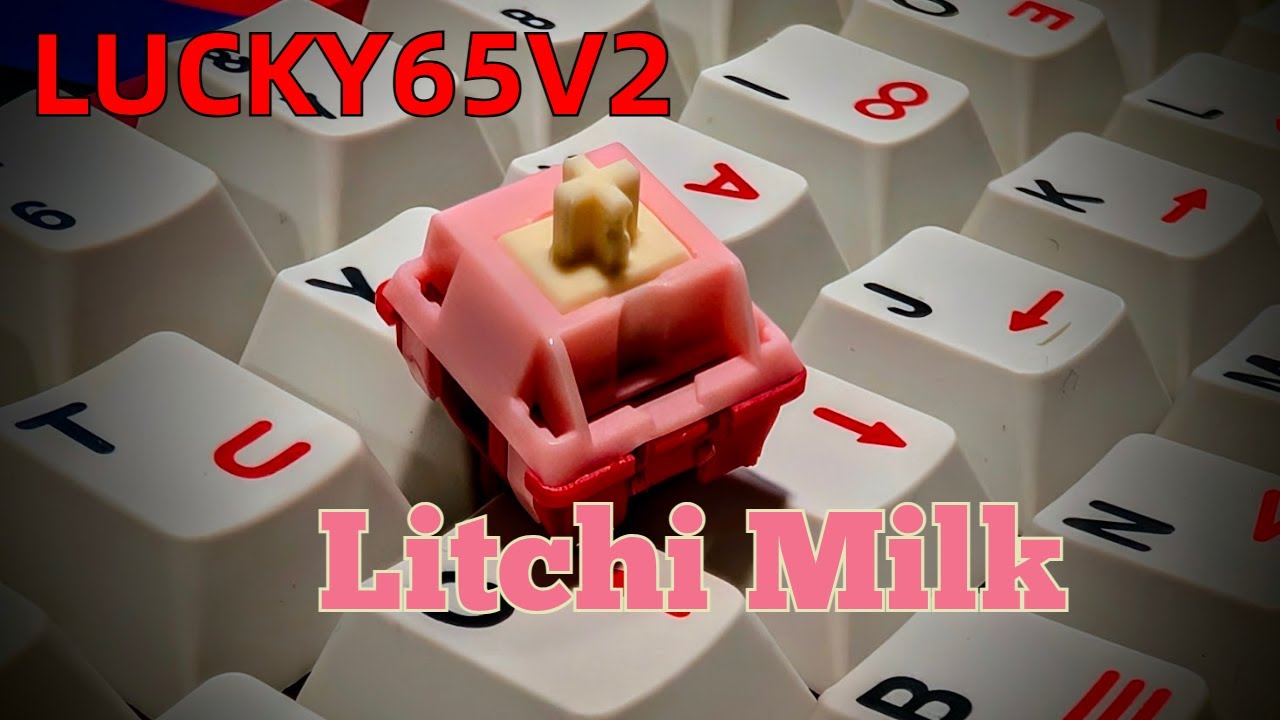 Lucky65v2 Zuoce Litchi Milk Tactile CC PBT 407 Sound Test - YouTube