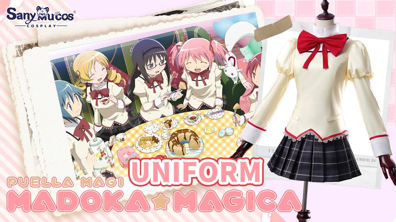 【SanyMuCos】Puella Magi Madoka Magica Madoka Kaname School Uniform Cosplay Costume Detail Show