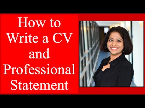 How to write a CV & Professional Statement I International Dentist I Foreign Trained Dentist in USA