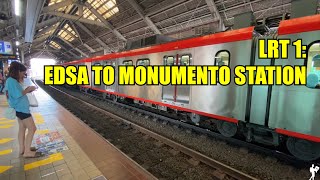 Lrt Ride line 1 Edsa Station To Monumento Station