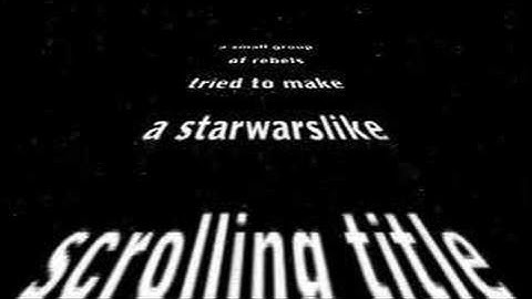 Starwarslike title in Premiere pro: an example