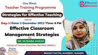 Effective classroom Management strategies by Dr. Nusaiba Anzar, Assistant Professor, MANUU screenshot 4