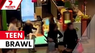 Teenagers charged over Broadway shopping centre brawl | 7NEWS