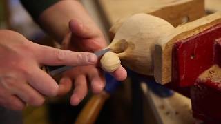 ④ Making a wooden cup.    Kuksa carving