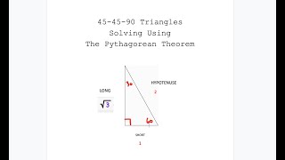 Solving 30-60-90 Triangles with a Reference Triangle