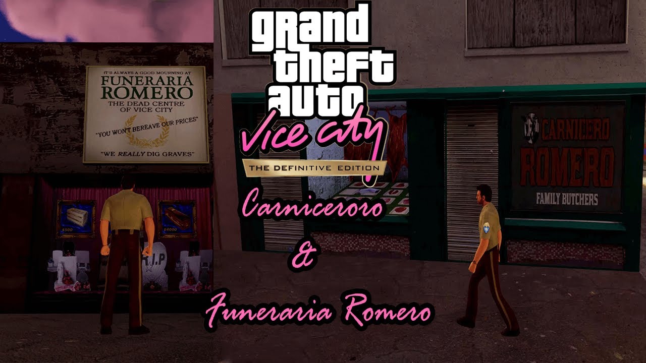 GTA Vice City Definitive Edition - Carnicero & Funeraria Romero - YouTube